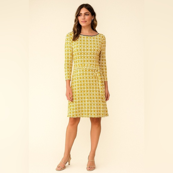 Boden | Printed Belted Dress 6R Preppy Academia Summer Event - Picture 1 of 4